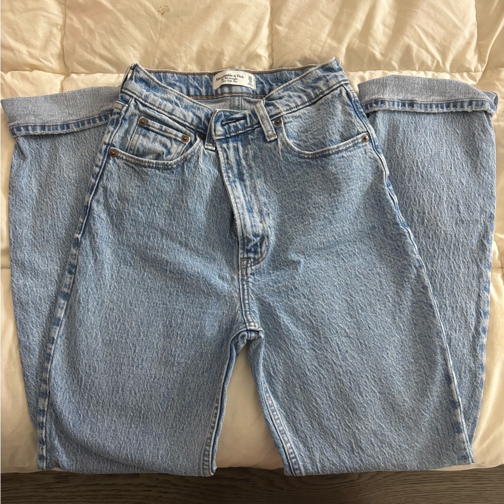 Abercrombie & Fitch Light Blue Straight Leg Jeans